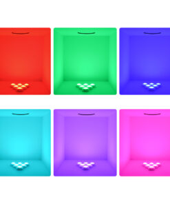 GloboStar® 85818 Φωτιστικά Νυκτός Μπαταρίας LED SMD 5050 6W 600lm με Ασύρματο Χειριστήριο RF – ΣΕΤ 6 Τεμαχίων Πολύχρωμα RGB