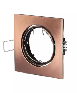 Χωνευτό φωτιστικό Spot GU10, τετράγωνο αντικέ μπρονζέ V-TAC – 8582