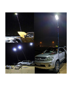 GloboStar® 85821 Τηλεσκοπικό Καλάμι Ψαρέματος 5m με Πάνελ Φωτισμού 800W 48000lm DC 12V Αδιάβροχο IP65 Ψυχρό Λευκό 6000K