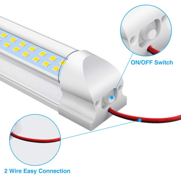 GloboStar® 85822 Φωτιστικό Καμπίνας – Cabinet Light 30CM – LED SMD 2835 10W 1000lm DC 12-85V με Κόλλα Διπλής Όψης 3M – Διακόπτη On/Off – Ψυχρό Λευκό 6000K