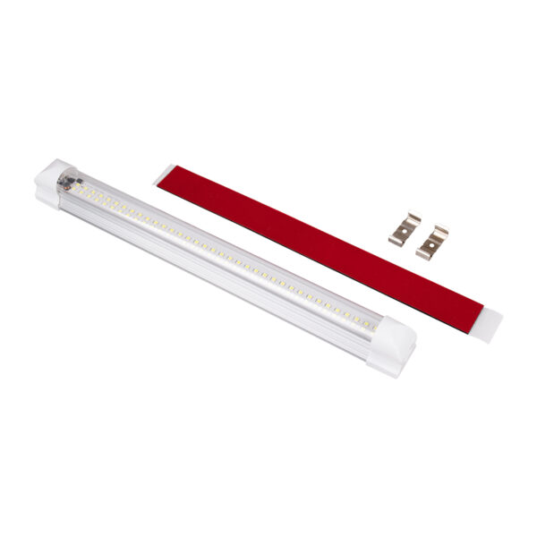 GloboStar® 85822 Φωτιστικό Καμπίνας – Cabinet Light 30CM – LED SMD 2835 10W 1000lm DC 12-85V με Κόλλα Διπλής Όψης 3M – Διακόπτη On/Off – Ψυχρό Λευκό 6000K