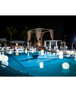 GloboStar® 85825 Ακρυλικό Φωτιστικό Μπάλα Εξωτερικού Χώρου – Πισίνας LED Globe 10W Φ40 Επαναφορτιζόμενο Μπαταρίας με Καλώδιο USB – Φορτιστή και Ασύρματο Χειριστήριο IR Αδιάβροχο IP65 Πολύχρωμο RGBW
