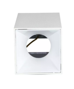 Επιφανειακό φωτιστικό Spot GU10 τετράγωνο με λευκό σώμα και λευκό ανακλαστήρα V-TAC – 8583