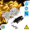 GloboStar® 85833 Διακοσμητική Γιρλάντα 13 Μέτρα με Controller 8 Προγραμμάτων Εναλλαγών Φωτισμού – Επεκτεινόμενη 100 LED 6W AC 230V με Διάφανο Καλώδιο & Πρίζα Schuko Αδιάβροχη IP67 Θερμό Λευκό 3000K Μ13m
