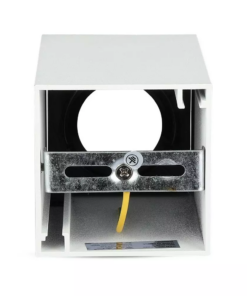 Επιφανειακό φωτιστικό Spot GU10 τετράγωνο με λευκό σώμα και μαύρο ανακλαστήρα V-TAC – 8584