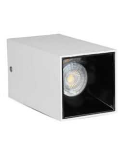 Επιφανειακό φωτιστικό Spot GU10 τετράγωνο με λευκό σώμα και μαύρο ανακλαστήρα V-TAC – 8584