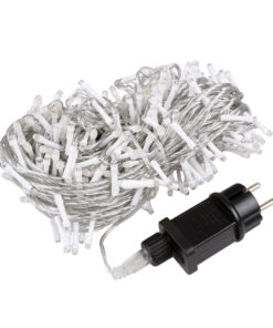 85840 Διακοσμητική Γιρλάντα 33 Μέτρα με Controller 8 Προγραμμάτων Εναλλαγών Φωτισμού – Επεκτεινόμενη 300 LED 3.6W AC 230V με Διάφανο Καλώδιο & Πρίζα Schuko Αδιάβροχη IP44 Ψυχρό Λευκό 6000K Μ33m