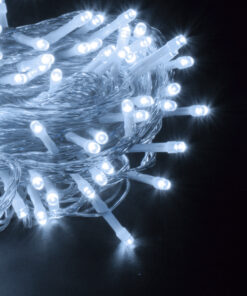 85840 Διακοσμητική Γιρλάντα 33 Μέτρα με Controller 8 Προγραμμάτων Εναλλαγών Φωτισμού – Επεκτεινόμενη 300 LED 3.6W AC 230V με Διάφανο Καλώδιο & Πρίζα Schuko Αδιάβροχη IP44 Ψυχρό Λευκό 6000K Μ33m