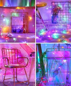 85841 Διακοσμητική Γιρλάντα 33 Μέτρα με Controller 8 Προγραμμάτων Εναλλαγών Φωτισμού – Επεκτεινόμενη 300 LED 3.6W AC 230V με Διάφανο Καλώδιο & Πρίζα Schuko Αδιάβροχη IP44 RGB Μ33m