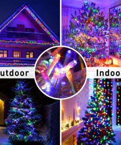 85841 Διακοσμητική Γιρλάντα 33 Μέτρα με Controller 8 Προγραμμάτων Εναλλαγών Φωτισμού – Επεκτεινόμενη 300 LED 3.6W AC 230V με Διάφανο Καλώδιο & Πρίζα Schuko Αδιάβροχη IP44 RGB Μ33m