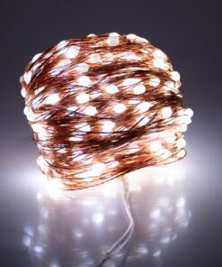 85843 Διακοσμητική Γιρλάντα 20 Μέτρα με Controller 8 Προγραμμάτων Εναλλαγών Φωτισμού – 200 LED 1.3W AC 230V με Χάλκινο Καλώδιο & Πρίζα Schuko Αδιάβροχη IP44 Ψυχρό Λευκό 6000K Μ20m