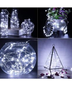 85843 Διακοσμητική Γιρλάντα 20 Μέτρα με Controller 8 Προγραμμάτων Εναλλαγών Φωτισμού – 200 LED 1.3W AC 230V με Χάλκινο Καλώδιο & Πρίζα Schuko Αδιάβροχη IP44 Ψυχρό Λευκό 6000K Μ20m