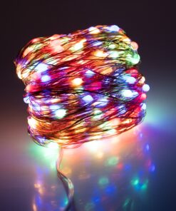 85844 Διακοσμητική Γιρλάντα 20 Μέτρα με Controller 8 Προγραμμάτων Εναλλαγών Φωτισμού – 200 LED 1.3W AC 230V με Χάλκινο Καλώδιο & Πρίζα Schuko Αδιάβροχη IP44 RGB Μ20m