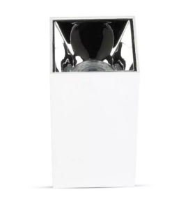 Επιφανειακό φωτιστικό Spot GU10 τετράγωνο με λευκό σώμα και χρώμιο ανακλαστήρα V-TAC – 8585