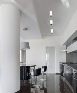 Επιφανειακό φωτιστικό Spot GU10 τετράγωνο με λευκό σώμα και χρυσό ανακλαστήρα V-TAC – 8586