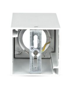 Επιφανειακό φωτιστικό Spot GU10 τετράγωνο με λευκό σώμα και ροζ χαλκό ανακλαστήρα V-TAC – 8587