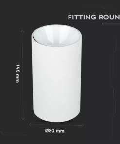 Επιφανειακό φωτιστικό Spot GU10 με κυλινδρικό λευκό σώμα και λευκό ανακλαστήρα V-TAC – 8588