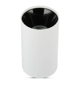 Επιφανειακό φωτιστικό Spot GU10 με κυλινδρικό λευκό σώμα και μαύρο ανακλαστήρα V-TAC – 8589