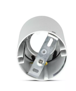 Επιφανειακό φωτιστικό Spot GU10 με κυλινδρικό λευκό σώμα και χρώμιο ανακλαστήρα V-TAC – 8590