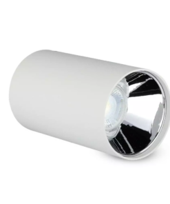 Επιφανειακό φωτιστικό Spot GU10 με κυλινδρικό λευκό σώμα και χρώμιο ανακλαστήρα V-TAC – 8590