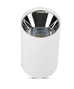 Επιφανειακό φωτιστικό Spot GU10 με κυλινδρικό λευκό σώμα και χρώμιο ανακλαστήρα V-TAC – 8590