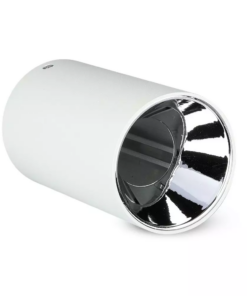 Επιφανειακό φωτιστικό Spot GU10 με κυλινδρικό λευκό σώμα και χρώμιο ανακλαστήρα V-TAC – 8590