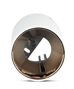 Επιφανειακό φωτιστικό Spot GU10 με κυλινδρικό λευκό σώμα και ροζ χαλκό ανακλαστήρα V-TAC – 8592