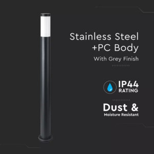 Επιδαπέδιο φωτιστικό κήπου E27 IP44 Stainless + PC με μαύρο σώμα 110cm V-TAC – 8594