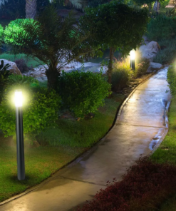 Επιδαπέδιο φωτιστικό κήπου E27 IP44 Stainless + PC με μαύρο σώμα 110cm V-TAC – 8594