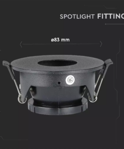 Χωνευτό φωτιστικό Spot GU10 Στρογγυλό μαύρο V-TAC – 8595