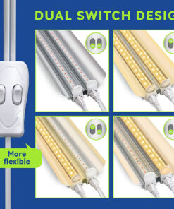 GloboStar® 85959 Linear Grow Light Hydro Spectrum LED Γραμμικό Φωτιστικό Ανάπτυξης Φυτών Υδροπονικού Θερμοκηπίου 120cm SMD 2835 200W 120° AC230V IP54 Εσωτερικού Χώρου για Κάλυψη Επιφάνειας 1.2m x 1.2m