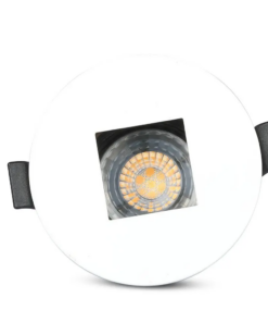 Χωνευτό φωτιστικό Spot GU10 Στρογγυλό Λευκό με μαύρη τετράγωνη κοπή V-TAC – 8597