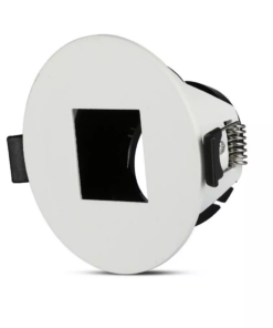 Χωνευτό φωτιστικό Spot GU10 Στρογγυλό Λευκό με μαύρη τετράγωνη κοπή V-TAC – 8597