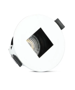 Χωνευτό φωτιστικό Spot GU10 Στρογγυλό Λευκό με μαύρη τετράγωνη κοπή V-TAC – 8597