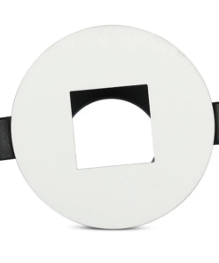 Χωνευτό φωτιστικό Spot GU10 Στρογγυλό Λευκό με μαύρη τετράγωνη κοπή V-TAC – 8597