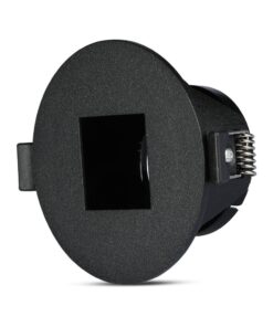 Χωνευτό φωτιστικό Spot GU10 Στρογγυλό μαύρο με μαύρη τετράγωνη κοπή V-TAC – 8598