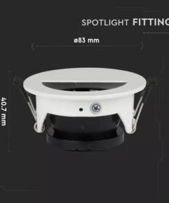 Χωνευτό φωτιστικό Spot GU10 Στρογγυλό λευκό, με ημικύκλια άσπρη κοπή V-TAC – 8599
