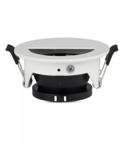 Χωνευτό φωτιστικό Spot GU10 Στρογγυλό λευκό, με ημικύκλια άσπρη κοπή V-TAC – 8599