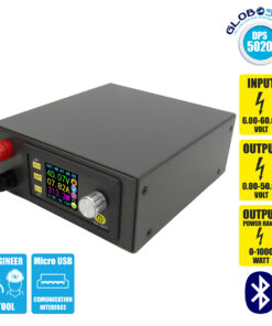 GloboStar® 79984 DPS5020-USB-BT Ψηφιακό Δοκιμαστικό Εργαλείο Ηλεκτρονικού/Τεχνικού Τμήματος Ρυθμιζόμενης Τάσης & Ampere – Βολτόμετρο/Αμπερόμετρο/Βατόμετρο Μετατροπέας με LCD Οθόνη Max Output 0-20A/DC 0-50V/0-1000W με Micro USB & Βluetooth APP