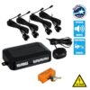 GloboStar® 86000 Σύστημα Παρκαρίσματος Parktronic DC 12V με 4 Μαύρους Αισθητήρες και Ηχείο (Buzzer)