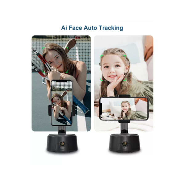 GloboStar® 86005 Following Face Auto Tracking Live Steaming Mobile Stand – Βάση Κινητού με Ανιχνευτή Κίνησης & Βάση για Τρίποδο – Μαύρο