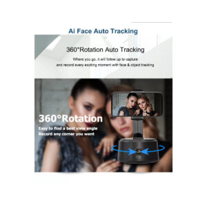 GloboStar® 86005 Following Face Auto Tracking Live Steaming Mobile Stand – Βάση Κινητού με Ανιχνευτή Κίνησης & Βάση για Τρίποδο – Μαύρο