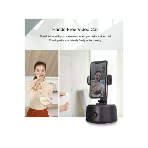 GloboStar® 86005 Following Face Auto Tracking Live Steaming Mobile Stand – Βάση Κινητού με Ανιχνευτή Κίνησης & Βάση για Τρίποδο – Μαύρο
