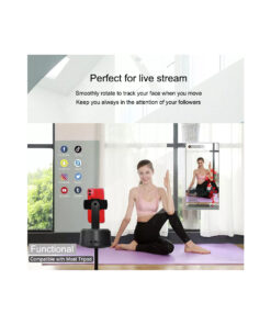 GloboStar® 86005 Following Face Auto Tracking Live Steaming Mobile Stand – Βάση Κινητού με Ανιχνευτή Κίνησης & Βάση για Τρίποδο – Μαύρο