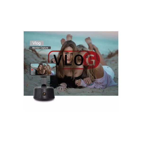 GloboStar® 86005 Following Face Auto Tracking Live Steaming Mobile Stand – Βάση Κινητού με Ανιχνευτή Κίνησης & Βάση για Τρίποδο – Μαύρο