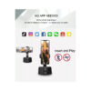 GloboStar® 86005 Following Face Auto Tracking Live Steaming Mobile Stand – Βάση Κινητού με Ανιχνευτή Κίνησης & Βάση για Τρίποδο – Μαύρο