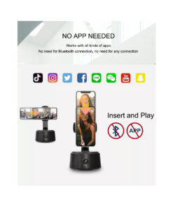 GloboStar® 86005 Following Face Auto Tracking Live Steaming Mobile Stand – Βάση Κινητού με Ανιχνευτή Κίνησης & Βάση για Τρίποδο – Μαύρο