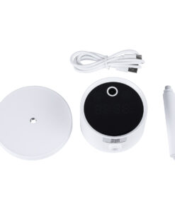 GloboStar® 86006 Rechargeable Table Camera WiFi HD 1080P 160° 1500mAh Two Way Audio Motion Detection & Digital Clock – Επαναφορτιζόμενη Επιτραπέζια Κάμερα WiFi HD 1080P 160° 1500mAh Διπλή Κατέυθυνση Ομιλίας Ανιχνευτή Κίνησης & Ψηφιακό Ρολόι – Λευκό