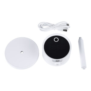 GloboStar® 86006 Rechargeable Table Camera WiFi HD 1080P 160° 1500mAh Two Way Audio Motion Detection & Digital Clock – Επαναφορτιζόμενη Επιτραπέζια Κάμερα WiFi HD 1080P 160° 1500mAh Διπλή Κατέυθυνση Ομιλίας Ανιχνευτή Κίνησης & Ψηφιακό Ρολόι – Λευκό