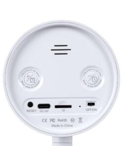 GloboStar® 86006 Rechargeable Table Camera WiFi HD 1080P 160° 1500mAh Two Way Audio Motion Detection & Digital Clock – Επαναφορτιζόμενη Επιτραπέζια Κάμερα WiFi HD 1080P 160° 1500mAh Διπλή Κατέυθυνση Ομιλίας Ανιχνευτή Κίνησης & Ψηφιακό Ρολόι – Λευκό